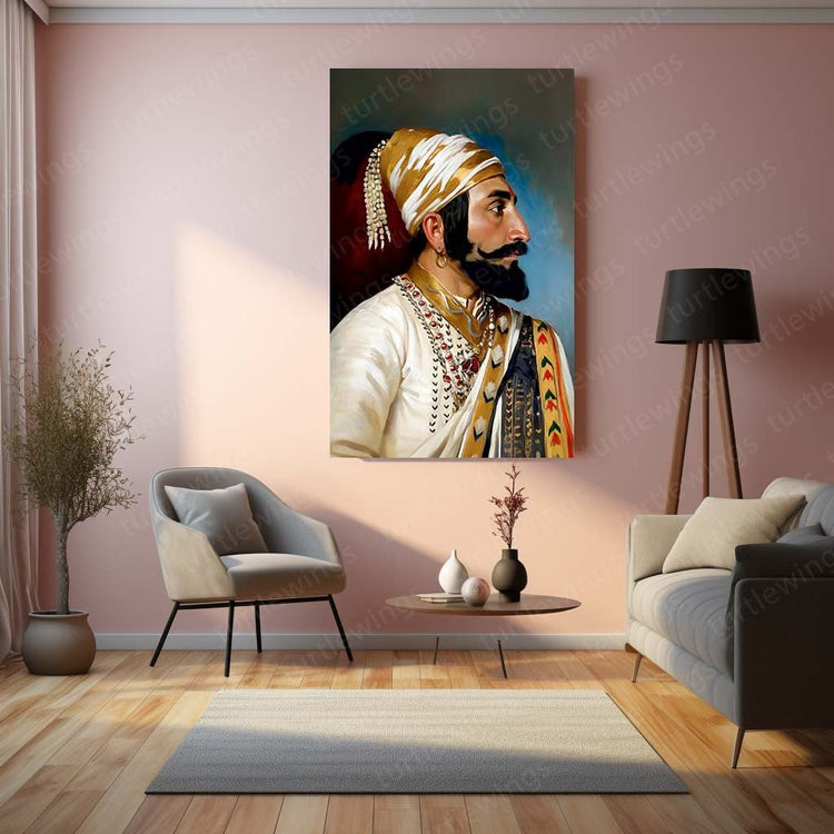 Chhatrapati Shivaji Maharaj Metal Poster - Historical Icon