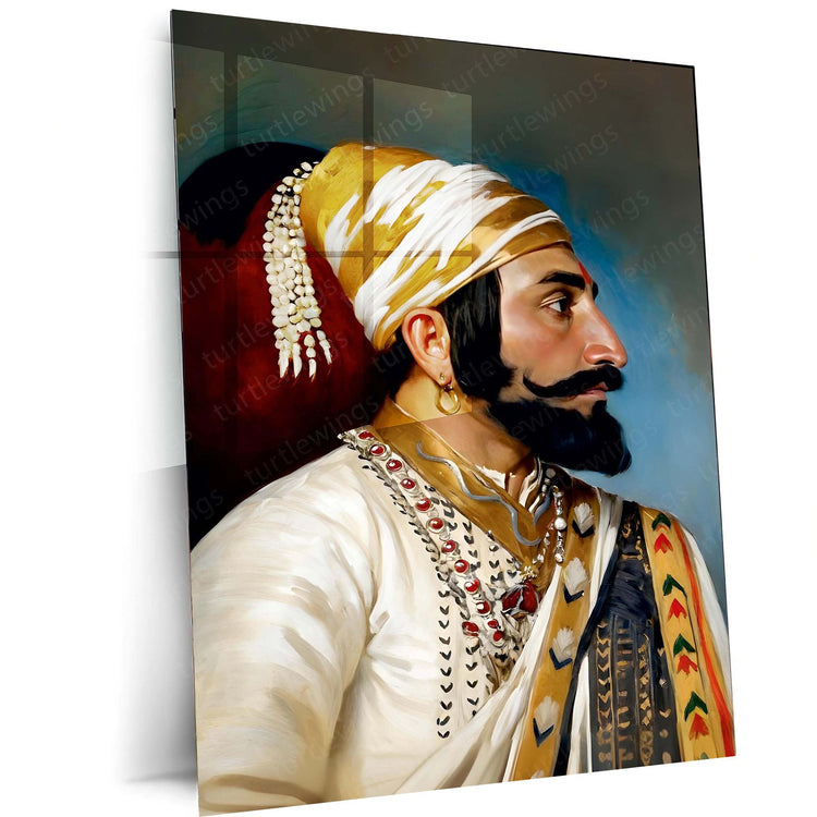 Chhatrapati Shivaji Maharaj Metal Poster - Historical Icon