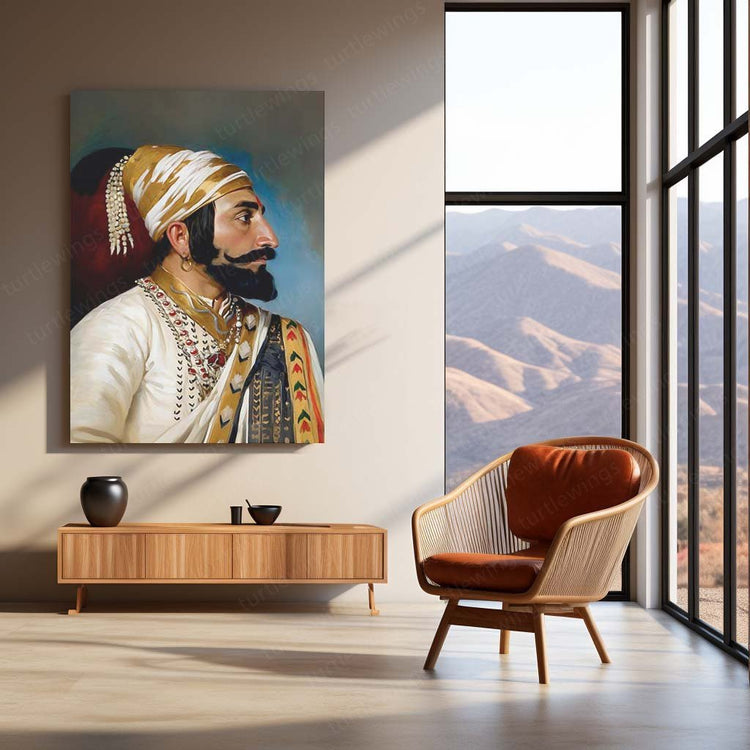 Chhatrapati Shivaji Maharaj Metal Poster - Historical Icon