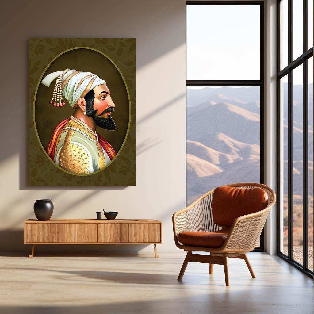 Chhatrapati Shivaji Maharaj Neon LED Metal Frame - TURTLEWINGS 