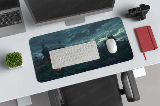 Aesthetic Cloudy Day Deskmat – Serene Sky and Tranquil Atmosphere