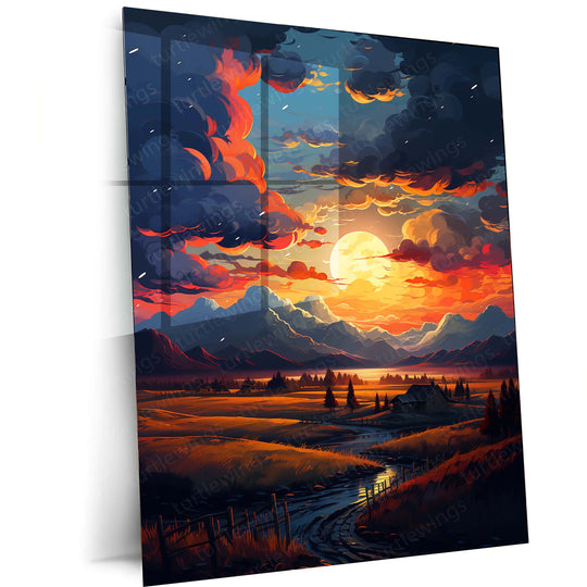 Countryside Illustration Art Metal Poster 2