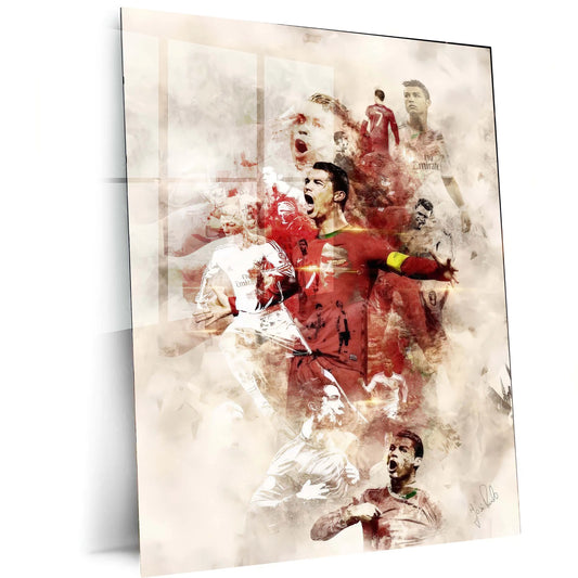 Cristiano Ronaldo Metal Frame – Iconic Football Wall Art - TURTLEWINGS 