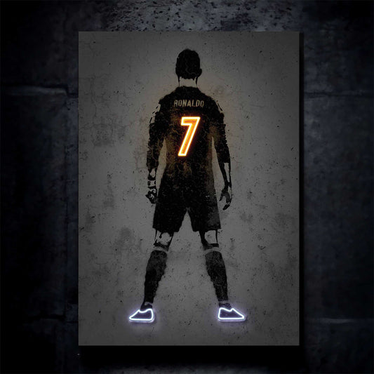 Cristiano Ronaldo Neon LED Wall Frame - Iconic Glow for Football Fans