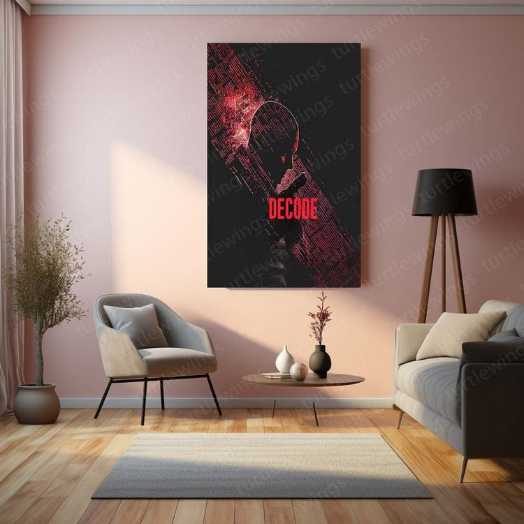 Unlock the Mystery - "Decode" Movie Poster Metal Poster | Cinematic Wall Art | HD Print