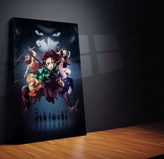 Demon Slayer Metal Poster – Epic Anime Wall Art | Kimetsu no Yaiba Decor - TURTLEWINGS 