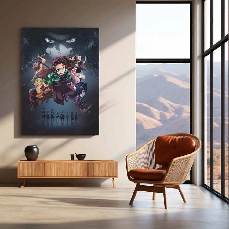 Demon Slayer Metal Poster – Epic Anime Wall Art | Kimetsu no Yaiba Decor - TURTLEWINGS 