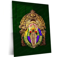 Devi Mahalakshmi Metal Poster – Divine Goddess of Wealth & Prosperity | Hindu Spiritual Wall Art