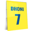 The Thala's Pride - Dhoni No. 7 CSK Jersey Metal Poster | Cricket Legend Wall Art | HD Print