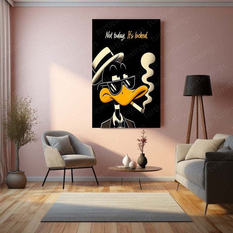 Duck Funny Quote Metal Poster