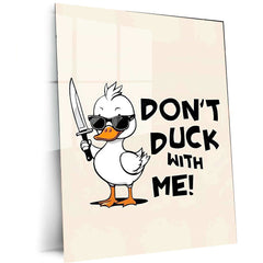 Duck Silly Metal Poster – Playful & Goofy Animal Wall Art | Fun Farmhouse & Quirky Decor