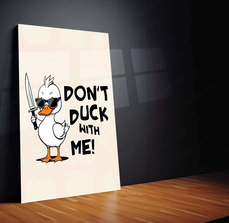 Duck Silly Metal Poster – Playful & Goofy Animal Wall Art | Fun Farmhouse & Quirky Decor - TURTLEWINGS 