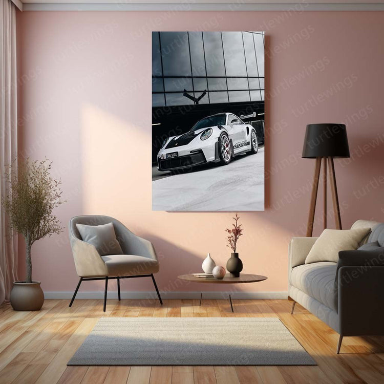 Porsche GT3 RS Metal Poster | High-Performance Car Art | HD Print 2