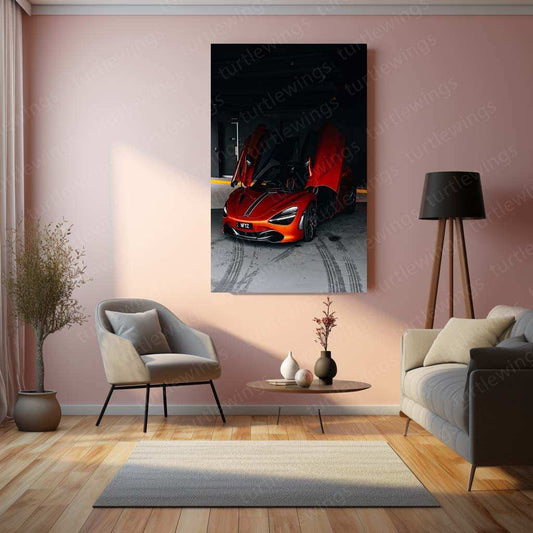 McLaren Supercar Metal Poster | High-Performance Automotive Wall Art | Speed & Luxury Decor - TURTLEWINGS 