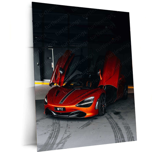 McLaren Supercar Metal Poster | High-Performance Automotive Wall Art | Speed & Luxury Decor - TURTLEWINGS 