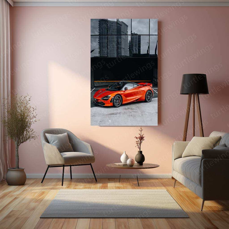 McLaren Supercar Metal Poster | High-Performance Automotive Wall Art | Speed & Luxury Decor - TURTLEWINGS 