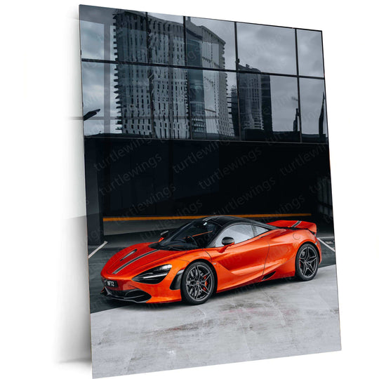 McLaren Supercar Metal Poster | High-Performance Automotive Wall Art | Speed & Luxury Decor - TURTLEWINGS 