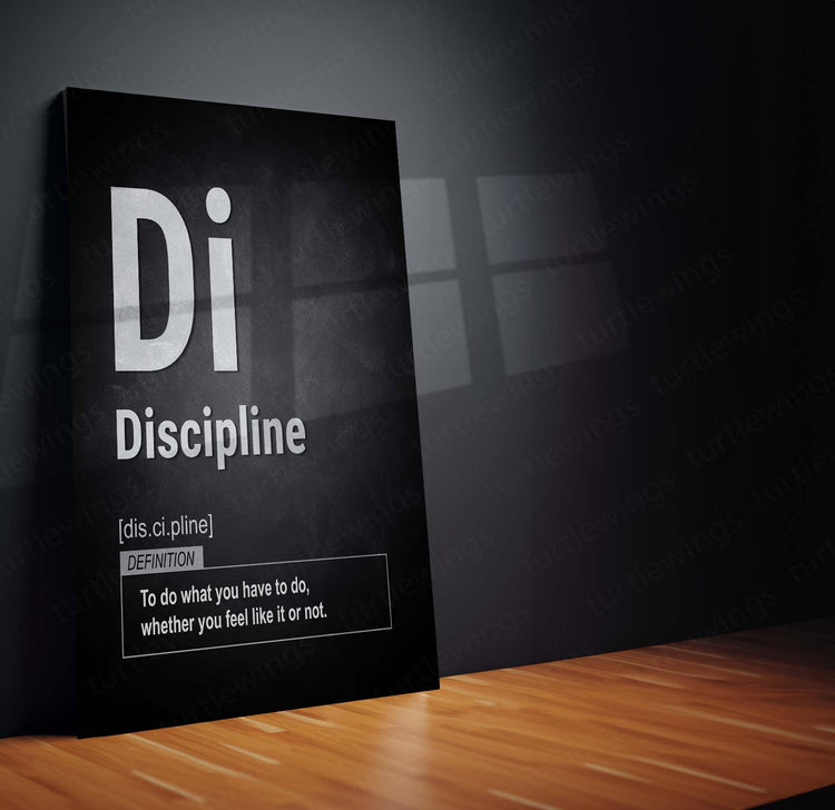 Set of 3 Metal Posters: Motivation Series - Mindset, Discipline, Focus