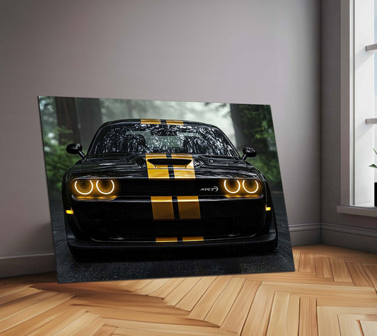 Dodge Challenger SRT Neon LED Metal Frame – Bold Automotive Wall Art 2