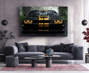 Dodge Challenger SRT Neon LED Metal Frame â Bold Automotive Wall Art 2 - TURTLEWINGS 