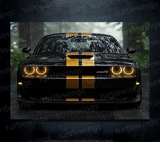 Dodge Challenger SRT Neon LED Metal Frame – Bold Automotive Wall Art 2