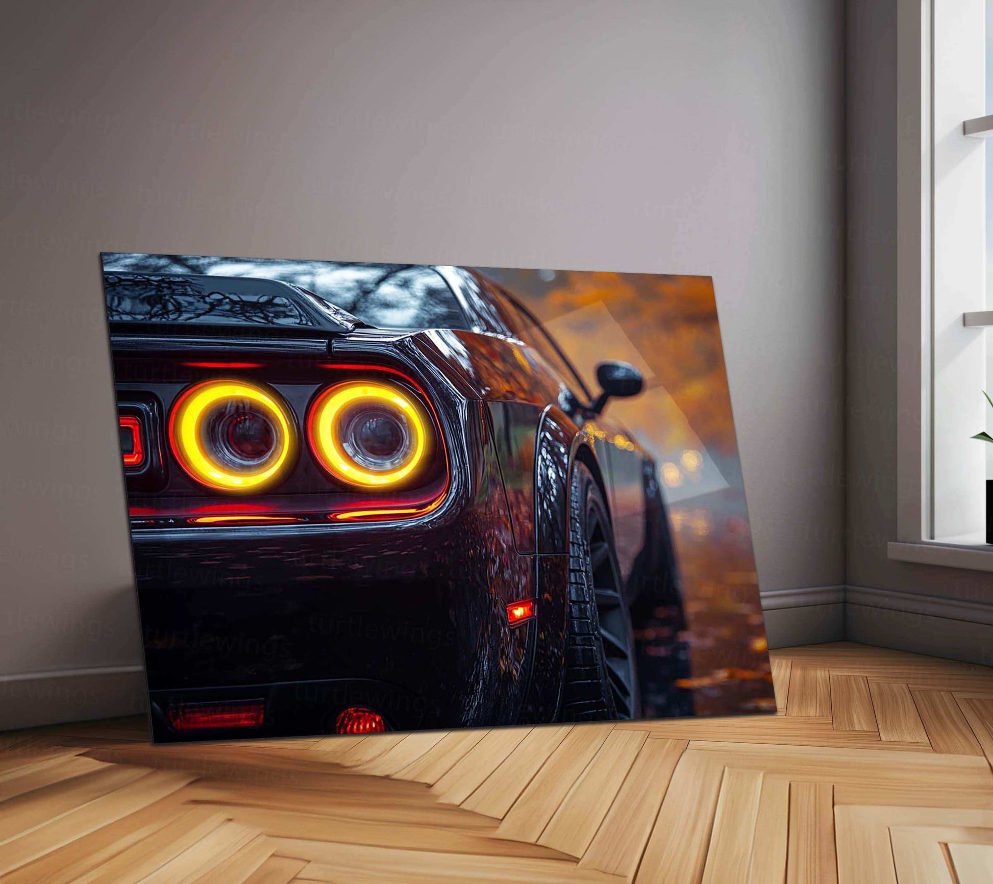 Dodge Challenger SRT Neon LED Metal Frame â Bold Automotive Wall Art 3 - TURTLEWINGS 