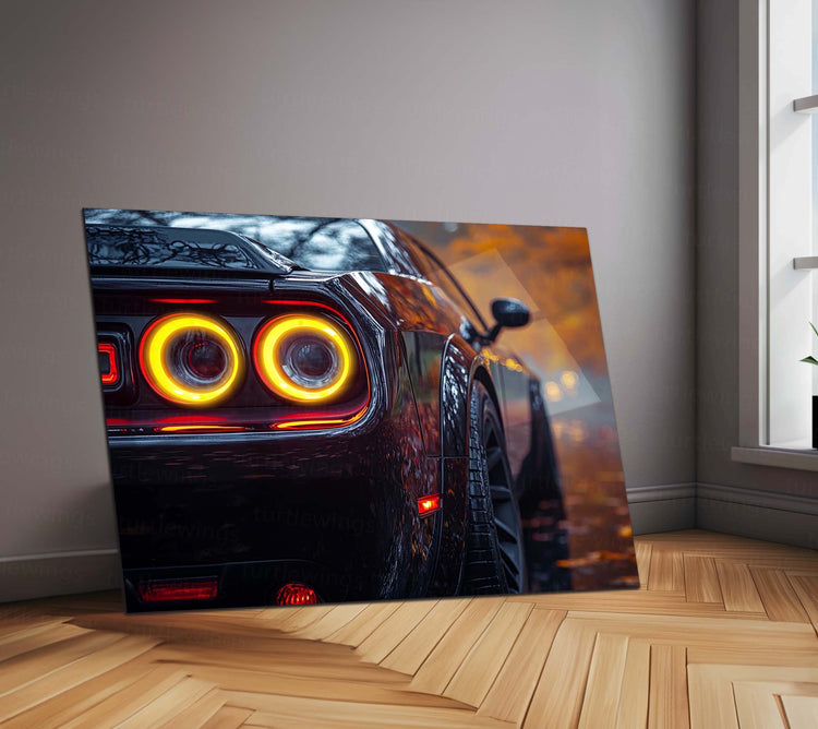 Dodge Challenger SRT Neon LED Metal Frame – Bold Automotive Wall Art 3