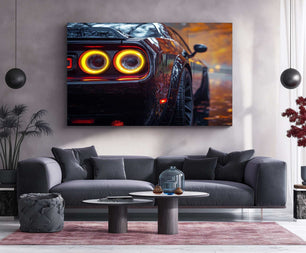 Dodge Challenger SRT Neon LED Metal Frame â Bold Automotive Wall Art 3 - TURTLEWINGS 