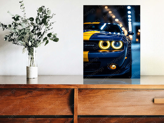 Dodge Challenger SRT Neon LED Metal Frame – Bold Automotive Wall Art 4