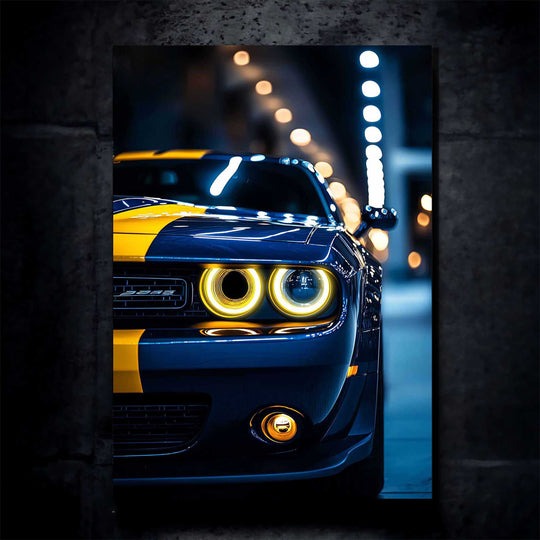 Dodge Challenger SRT Neon LED Metal Frame – Bold Automotive Wall Art 4