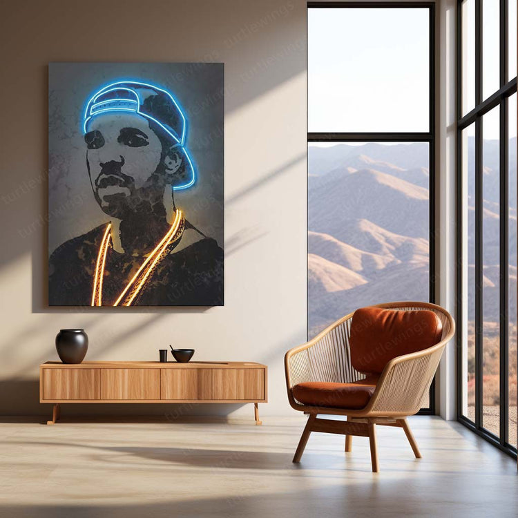 Drake Hip-Hop Neon LED Metal Frame