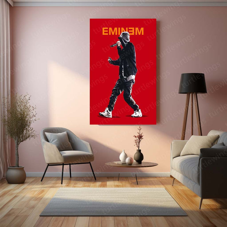 Eminem Rap God Metal Poster | Iconic Hip-Hop Art | High-Quality Metal Print 3