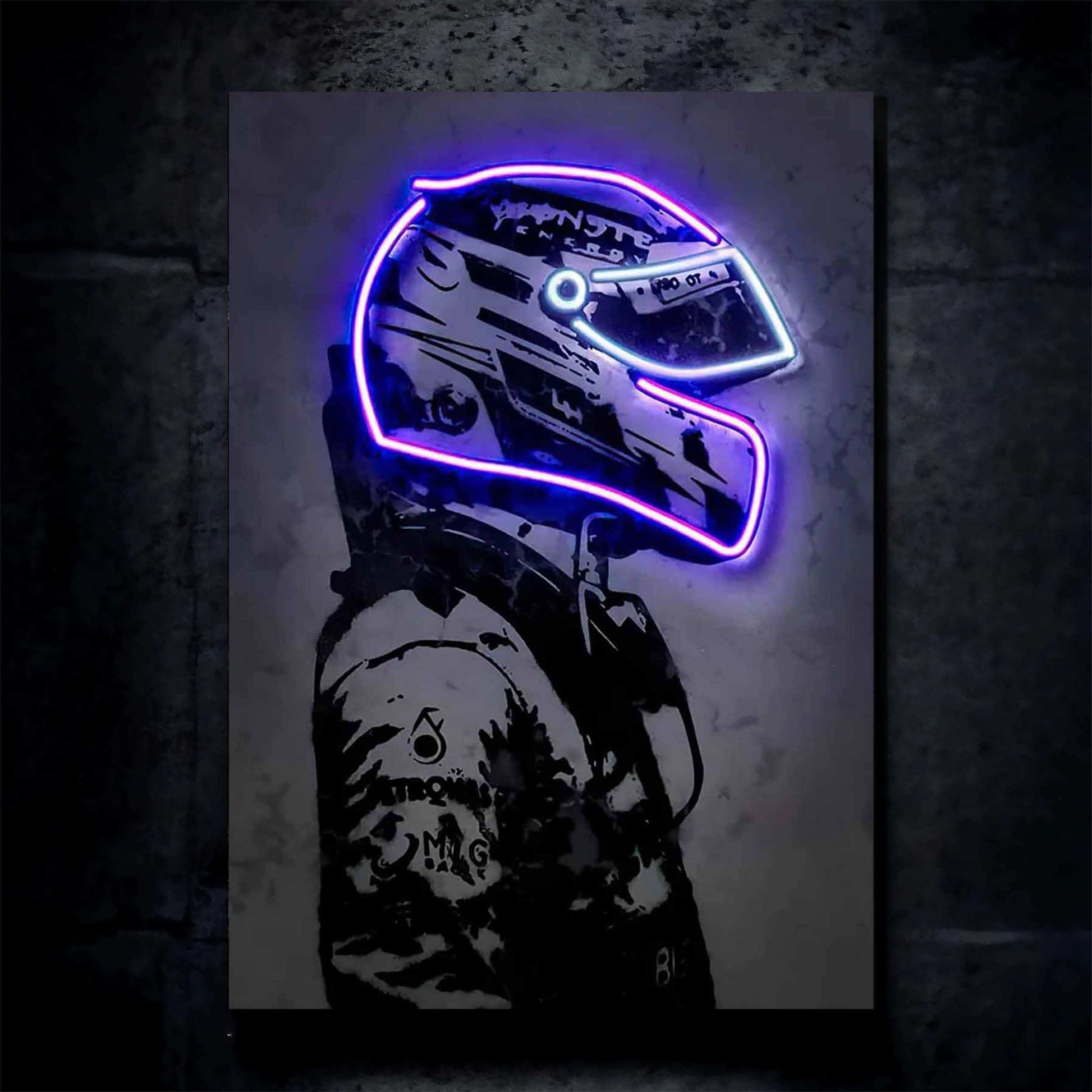 F1 Racing Cars Driver Neon LED Metal Frame â High-Speed Motorsport Art 3 - TURTLEWINGS 