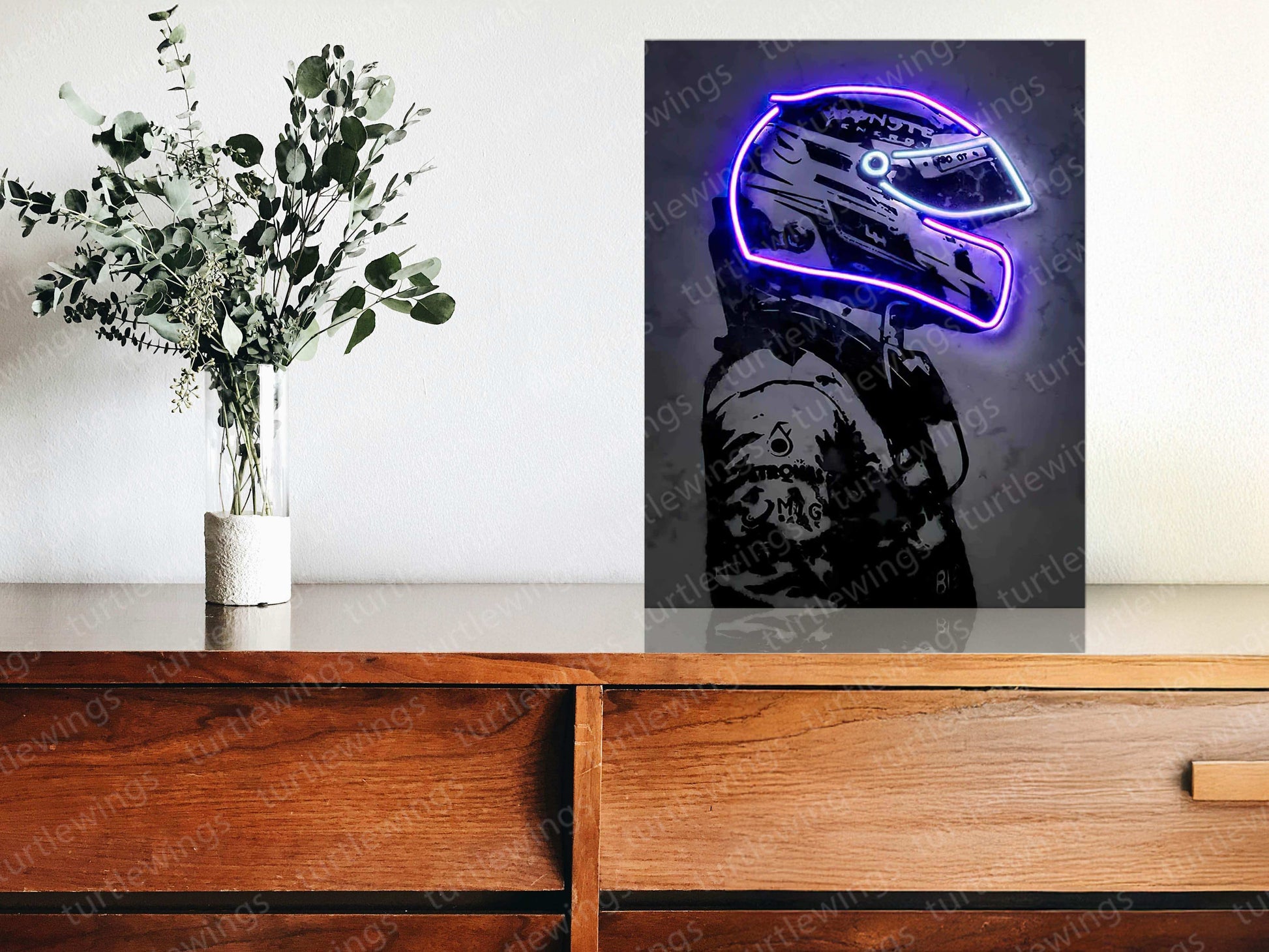 F1 Racing Cars Driver Neon LED Metal Frame â High-Speed Motorsport Art 3 - TURTLEWINGS 