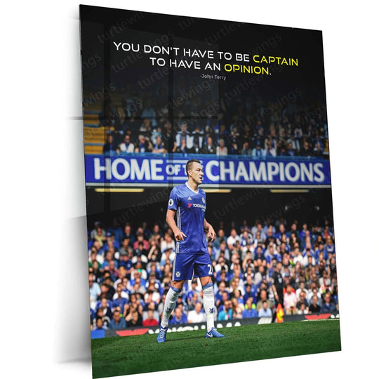 Captain Courageous - John Terry Metal Poster | Football Icon Wall Art | HD Print