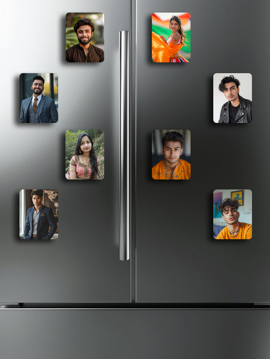 Memories Made Mini: Personalized Photo Fridge Magnet Set (8 Pack)