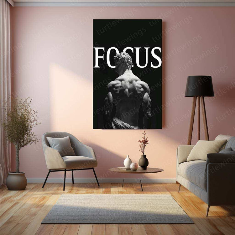 Focus Metal Poster – Motivational Wall Art | Mindset & Productivity Decor - TURTLEWINGS 