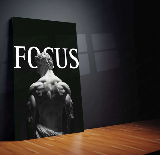 Focus Metal Poster – Motivational Wall Art | Mindset & Productivity Decor - TURTLEWINGS 