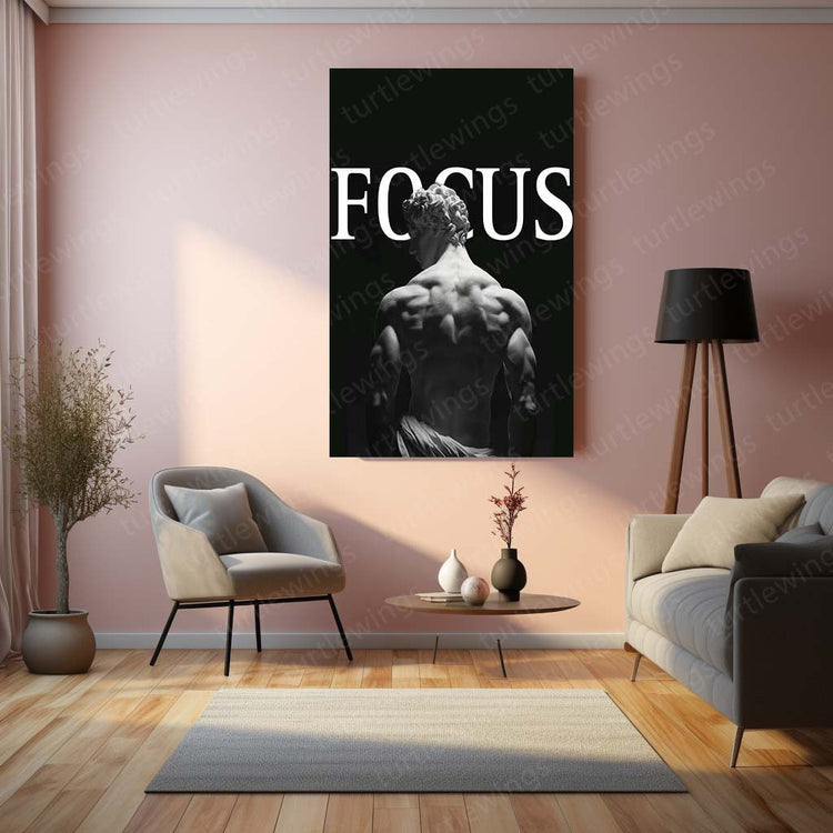 Focus Quote Metal Poster