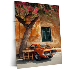 Ford Mustang Metal Poster – Iconic Muscle Car Wall Art | Classic American Automotive Decor