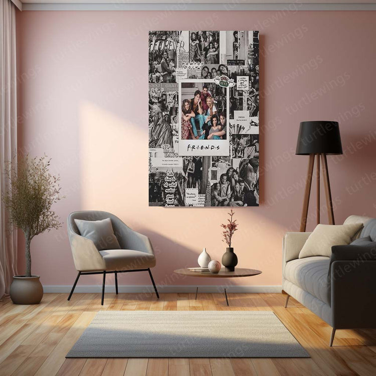 Friends Series Poster Metal Poster | Iconic TV Show Wall Art | High-Definition Metal Print