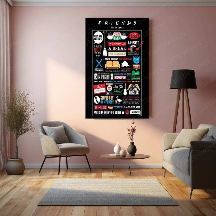 Friends Series Metal Poster – Iconic TV Show Wall Art 1 - TURTLEWINGS 