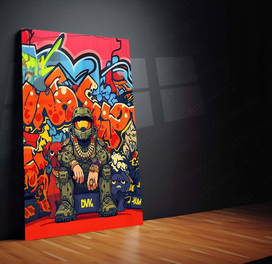 Funky Graffiti Art Metal Poster | Urban Street Style | High-Quality Metal Print