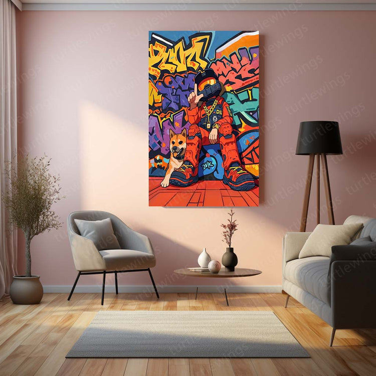 Funky Graffiti Art Metal Poster | Urban Street Style | High-Quality Metal Print