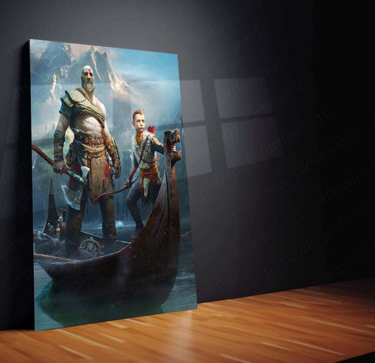 God of War Metal Poster – Epic Gaming Wall Art | Kratos & Norse Mythology Decor - TURTLEWINGS 