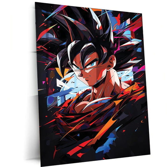 Turtlewings | Goku Dashing Look Metal Print | Action-packed Wall Art | HD Quality