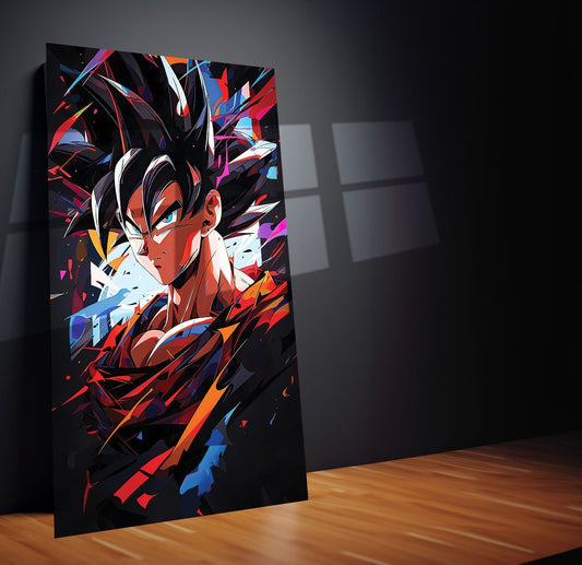 Turtlewings | Goku Dashing Look Metal Print | Action-packed Wall Art | HD Quality