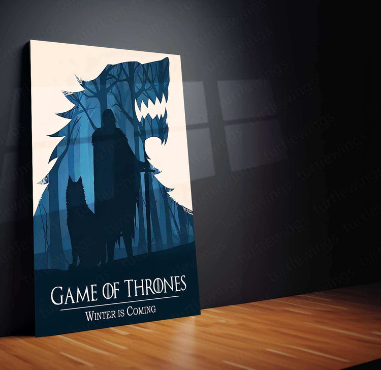 Game of Thrones Metal Poster Set – House Stark & Iron Throne