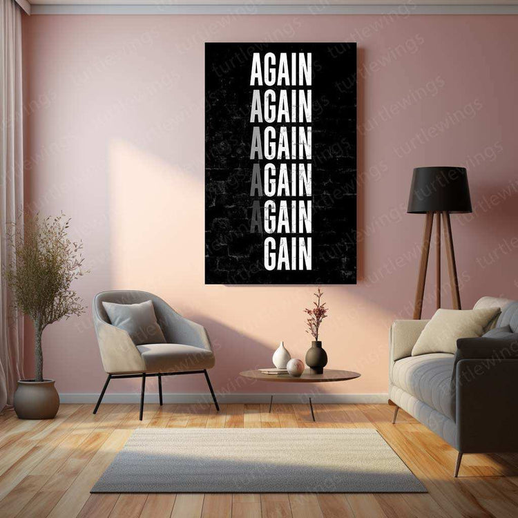 Gym Quote Metal Poster – Motivational Fitness Wall Art | Hustle & Strength Decor - TURTLEWINGS 