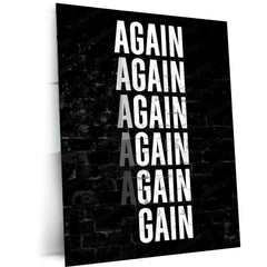 Gym Quote Metal Poster – Motivational Fitness Wall Art | Hustle & Strength Decor